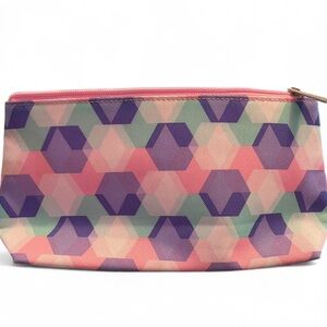 NWOT Clinique Geometric Patterned cosmetic bag Clutch